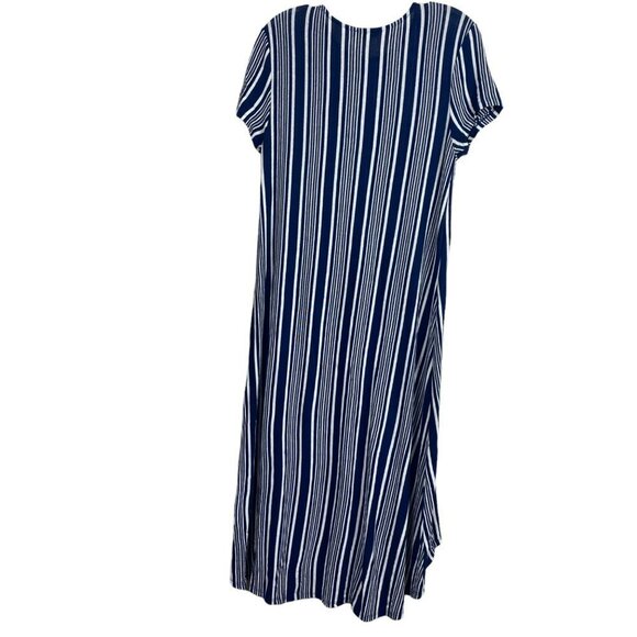 2/$30 Zara Striped Short Sleeve Maxi Knit Dress Size Small Relaxed Fit - Picture 6 of 9